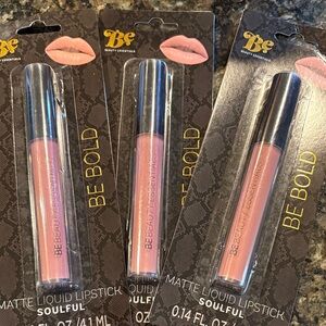 'Beauty Essentails 3 packs Soulful' Matte Liquid Lipstick - Pink Nude New
